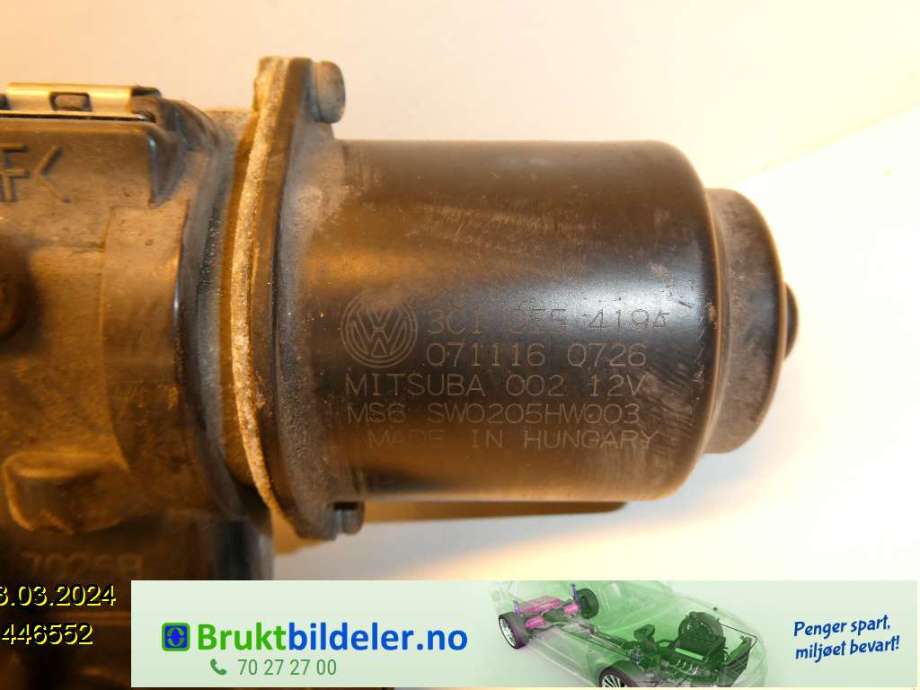 Viskermotor frontrute til VW Passat 2005-2010 (B6) (B6) (VOLKSWAGEN|3C1 955 419 A|071116 0726)