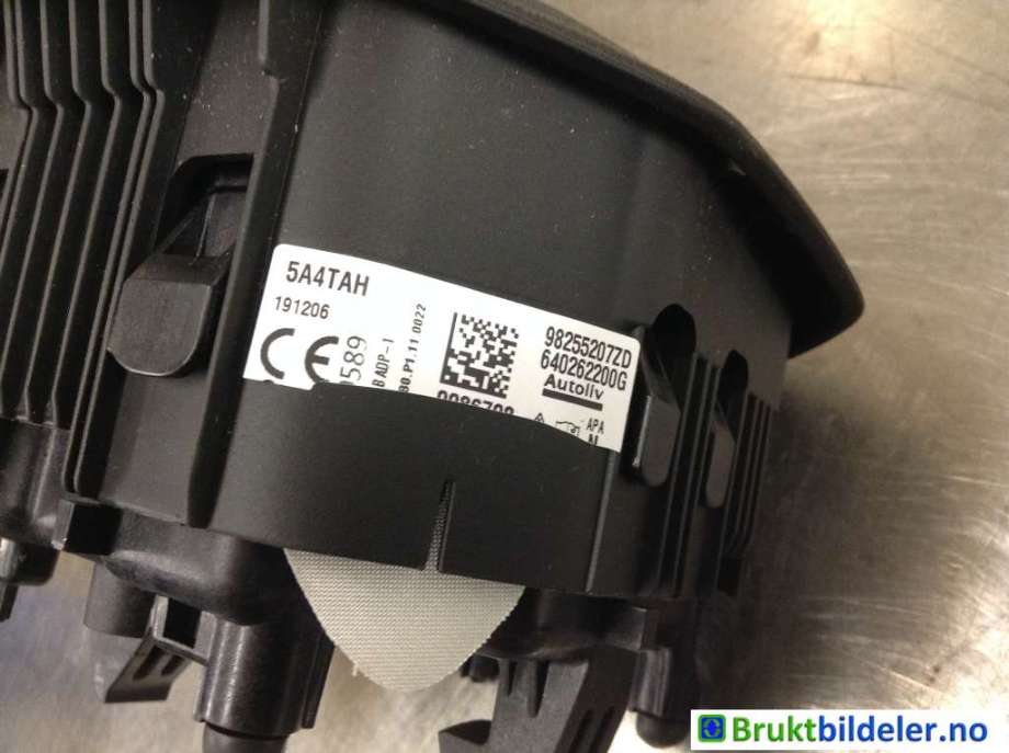 Airbag rattpute til Peugeot 208 2019-->> (Type II)  (PEUGEOT|98255207ZD|640262200G|)