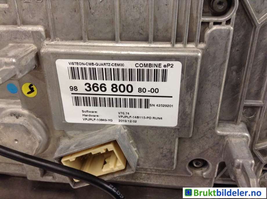Instrumentpanel til Peugeot 208 2019-->> (Type II) (PEUGEOT|9836680080-00|)