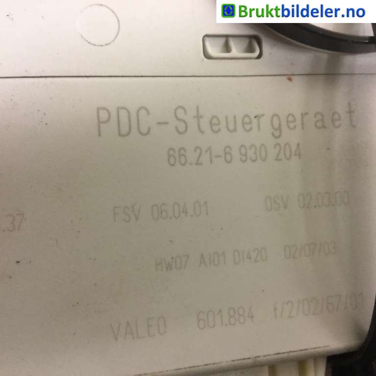 Styreenhet parkering til BMW 7-Serie 2000-2008 (E65/E66/E67/E88) (E65/E66/E67/E88) (BMW|66.21-6 930 204|601.884|)