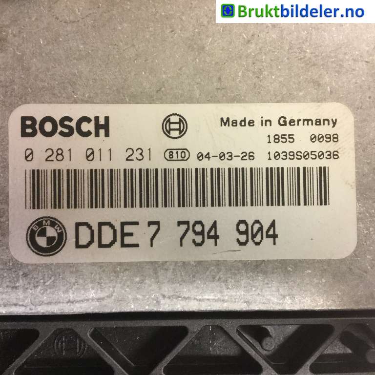 Styreenhet motor til BMW 7-Serie 2000-2008 (E65/E66/E67/E88) (E65/E66/E67/E88) (BMW||0 281 011 231|DDE 7 794 904)