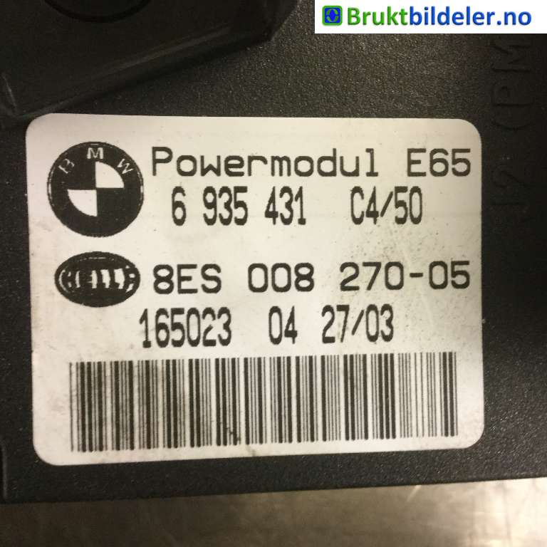 Styreenhet diverse til BMW 7-Serie 2000-2008 (E65/E66/E67/E88) (E65/E66/E67/E88) (BMW||8ES 008 270-05|6 935 431 C4/50)