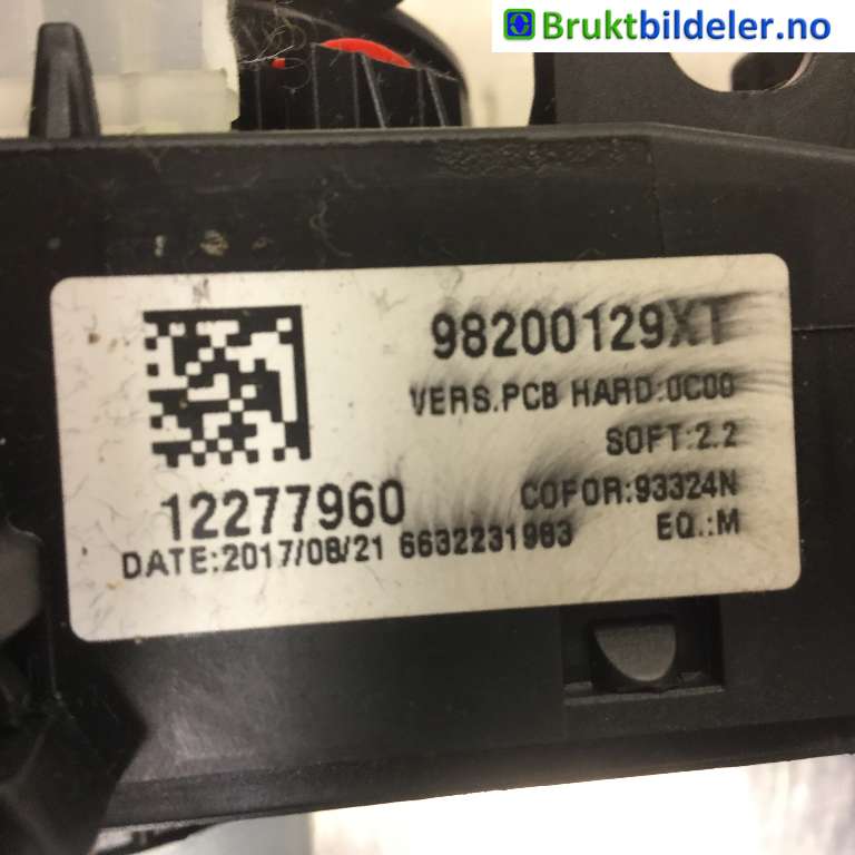 Bryter combi til Peugeot Partner 2015-2019 (Type II, Fase 2)  (PEUGEOT|98200129XT|12277960|)