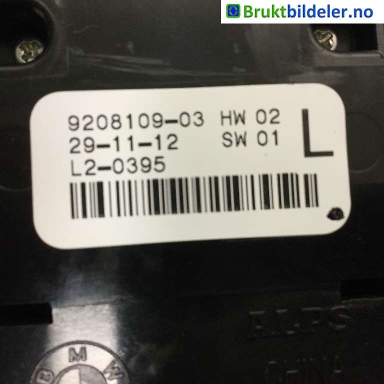 Bryter ruteheis til BMW 3-Serie 2012-2018 (F30/F31/F34) (F30/F31/F34) (BMW|9208109-03|)