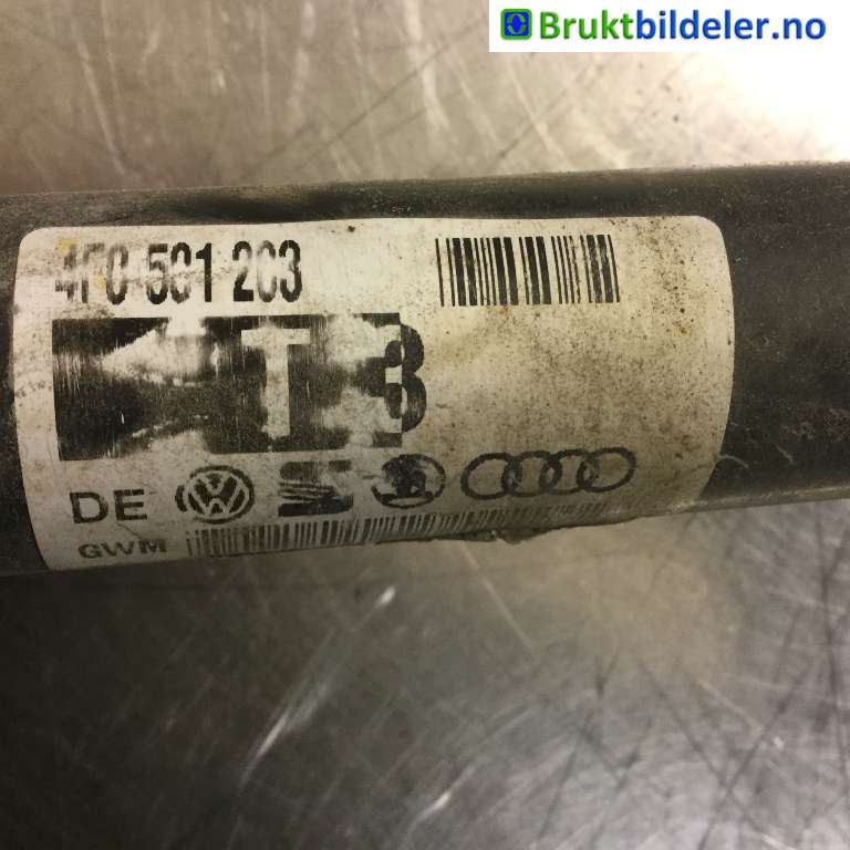 Drivaksel høyre bak til Audi A6, Allroad 2008-2011 (Type II, Fase 2) (C6) (C6) (AUDI|4F0 501 203|)