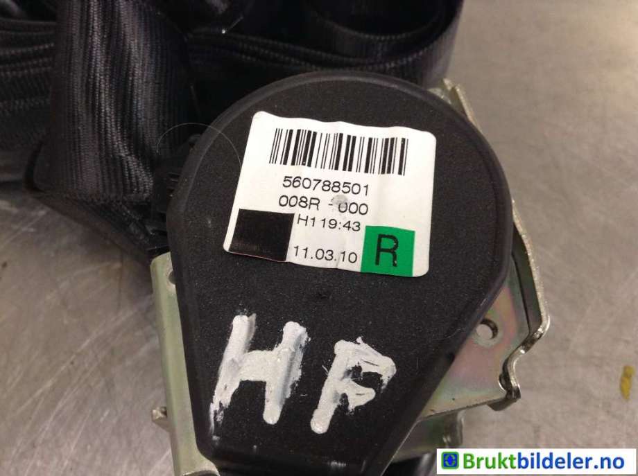 Sikkerhetsbelte foran høyre til Audi A6, Allroad 2008-2011 (Type II, Fase 2) (C6) (C6) (AUDI|4F0 857 706|560788501|)