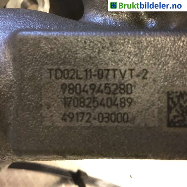 Turbo til Peugeot Partner 2015-2019 (Type II, Fase 2)  (PEUGEOT|9804945280|49172-03000|)