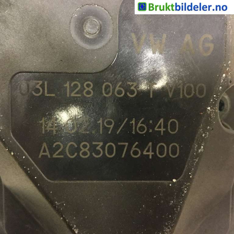Spjeldhus til VW Touran 2010-2015 (Type I, Fase 3)  (VOLKSWAGEN|03L 128 063 T|A2C83076400|)