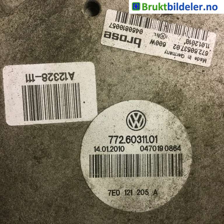 Kjølevifte til VW Transporter / Caravelle 2009-2015 (Fase 2) (T5) (T5) (VOLKSWAGEN|7E0 121 205 H|0460810057|----------)