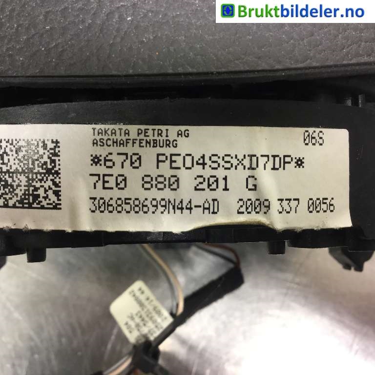 Airbag rattpute til VW Transporter / Caravelle 2009-2015 (Fase 2) (T5) (T5) (VOLKSWAGEN|7H5 880 201 E|306858699N44-AD|670 PE04SSXD7DP)