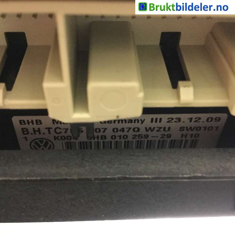 Varmeapparat betjening til VW Transporter / Caravelle 2009-2015 (Fase 2) (T5) (T5) (VOLKSWAGEN|7E5 907 047 Q|5HB 010 259-29|)