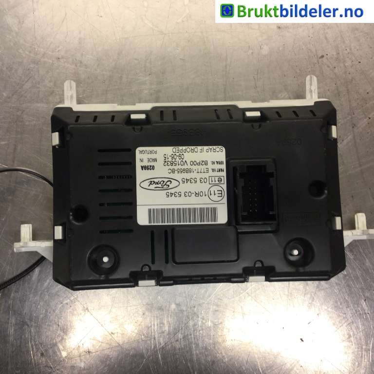 Multimedia display (MCU - Media Controller Unit) til Ford Fiesta 2013-2017 (Type VI, Fase 2)  (FORD|ET7T-18B955-BC|)