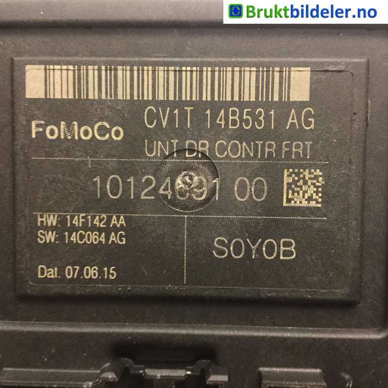 Styreenhet dør venstre foran til Ford Fiesta 2013-2017 (Type VI, Fase 2)  (FORD|CV1T-14B531-AG|10124691-00|)
