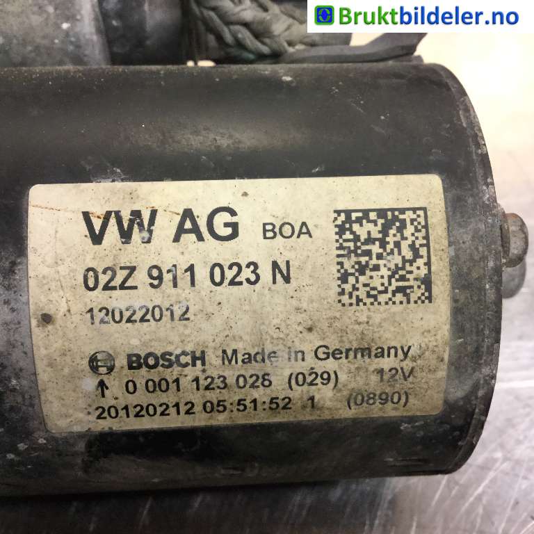 Starter diesel til VW Caddy 2010-2015 (Type III, Fase 2)  (VOLKSWAGEN|02Z 911 023 N|0 001 123 028|)