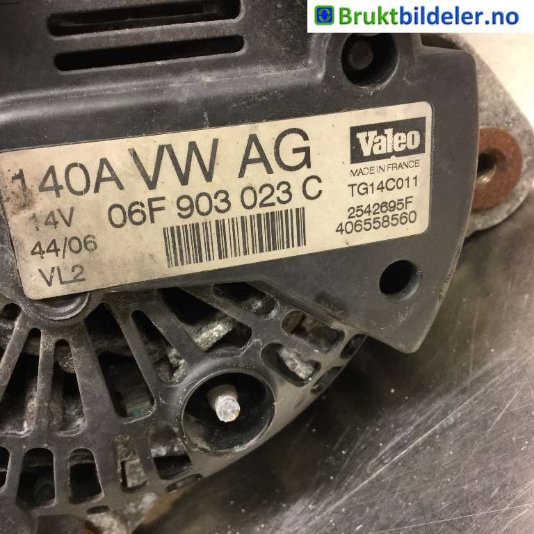 Dynamo til VW Golf V, Combi 2003-2008  (VOLKSWAGEN|06F 903 023 C|2542695F|)