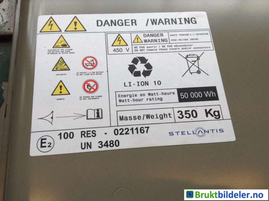 Batteripakke elbil til DS DS3 Crossback 2019-->>  (DS|16 885 816 80|)