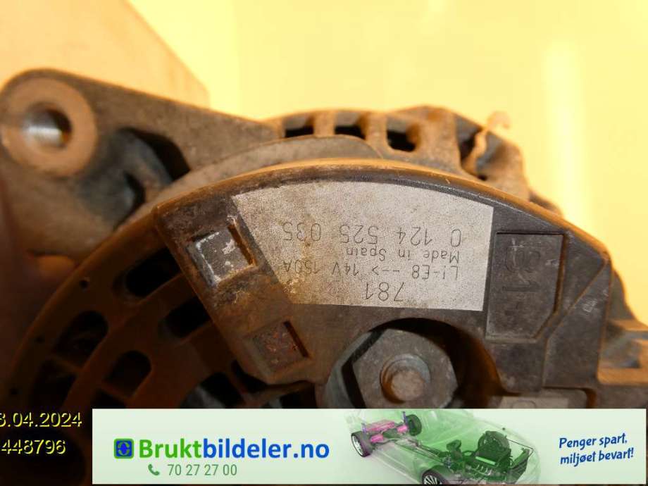 Dynamo til Peugeot Partner 2002-2008 (Type I, Fase 2)  (PEUGEOT|9646321880|0124525035|96 463 218 80)