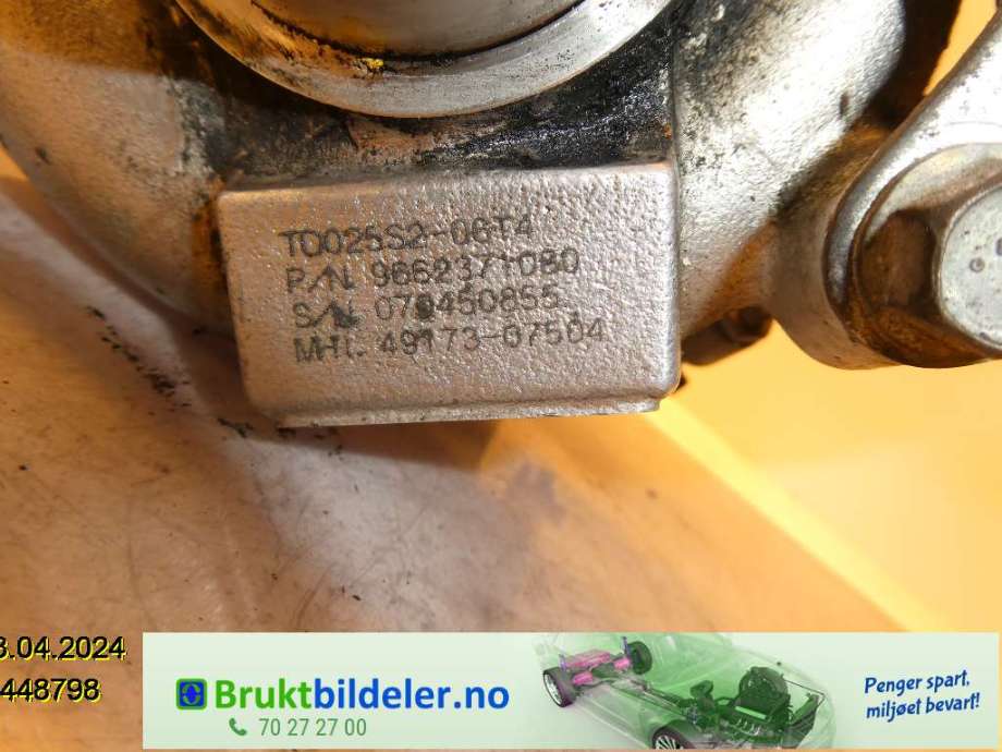 Turbo til Peugeot Partner 2002-2008 (Type I, Fase 2)  (PEUGEOT|9662371080|TD025S2-06T4)
