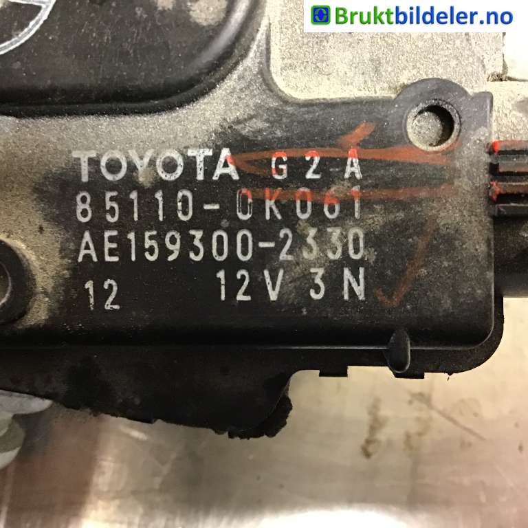 Viskermotor frontrute til Toyota Hilux 2006-2011  (TOYOTA|85110-0K061|AE159300-2330|)