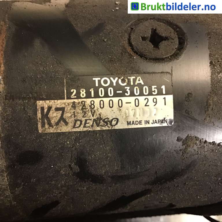 Starter diesel til Toyota Hiace 2007-2012 (Fase 3)  (TOYOTA|28100-30051|428000-0291|)