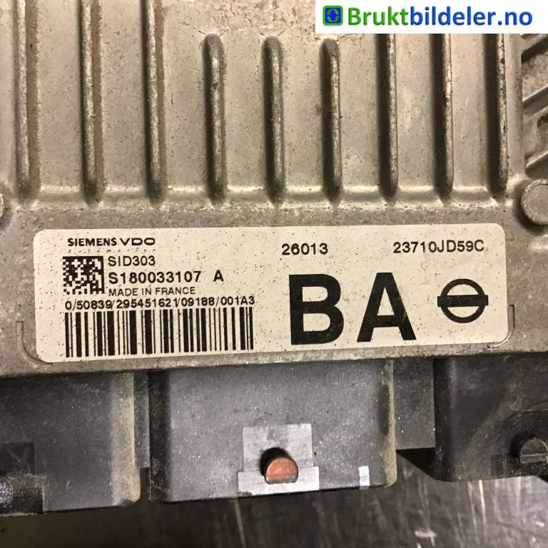 Styreenhet motor til Nissan Qashqai 2007-2010 (Type I, Fase 1)  (NISSAN|23710-JD59C|S180033107 A|)