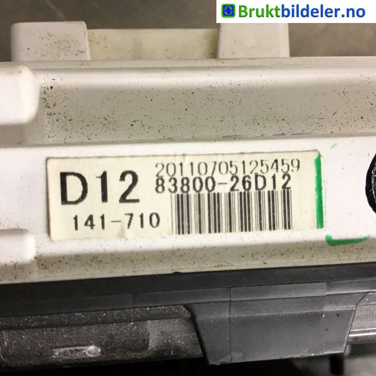 Instrumentpanel til Toyota Hiace 2007-2012 (Fase 3)  (TOYOTA|83800-26D12|20110705125459|)