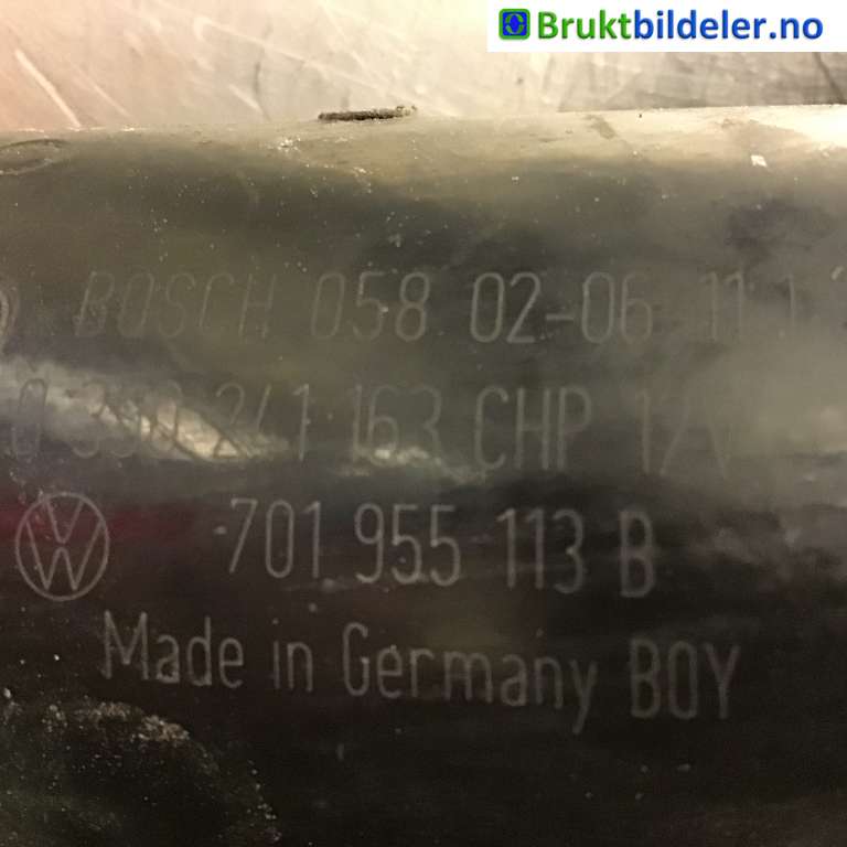 Viskermotor frontrute til VW Transporter / Caravelle 1990-2003 (T4) (T4) (VOLKSWAGEN|701 955 113 B|0 390 241 163 CHP|)