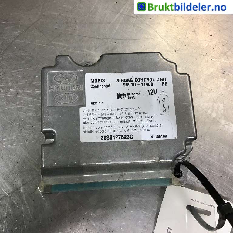 Airbag elektronikk til Hyundai i20 2009-2014 (Type I) (HYUNDAI|95910-1J400|5WK4 3928|)