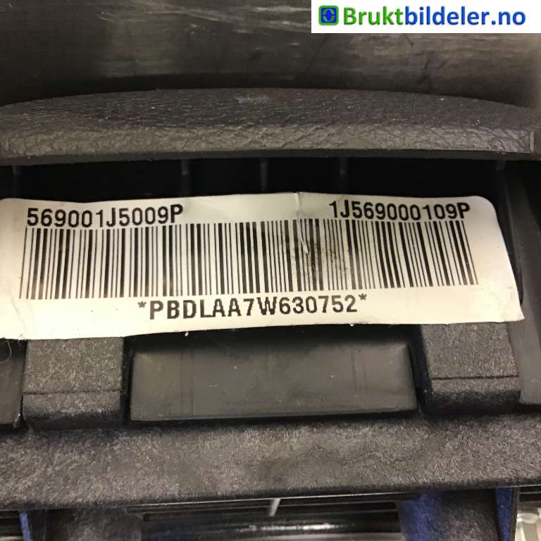 Airbag rattpute til Hyundai i20 2009-2014 (Type I) (HYUNDAI|569001J500 9P|ECAV0077026|1J569000109P)