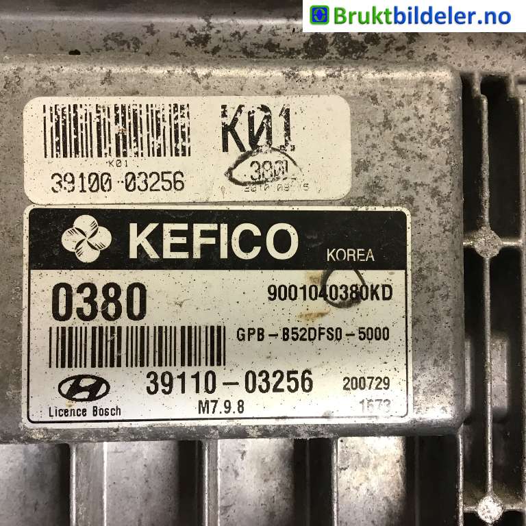 Styreenhet motor til Hyundai i20 2009-2014 (Type I)  (HYUNDAI|39110-03256|9001040380KD|)