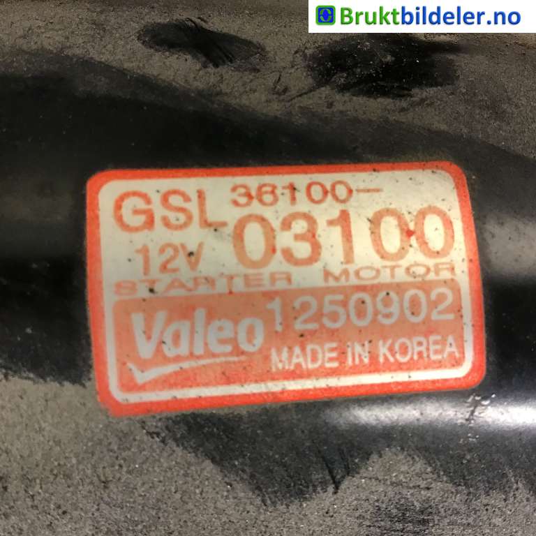 Starter til Hyundai i20 2009-2014 (Type I)  (HYUNDAI|36100-03100|1250902|)
