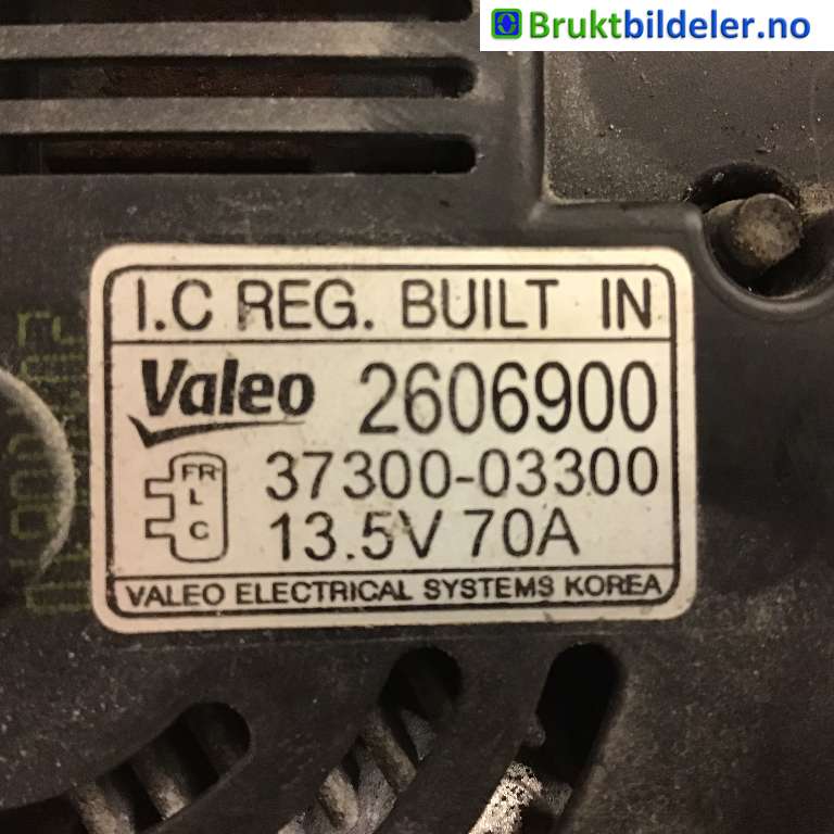 Dynamo til Hyundai i20 2009-2014 (Type I) (HYUNDAI|37300-03300|2606900|)