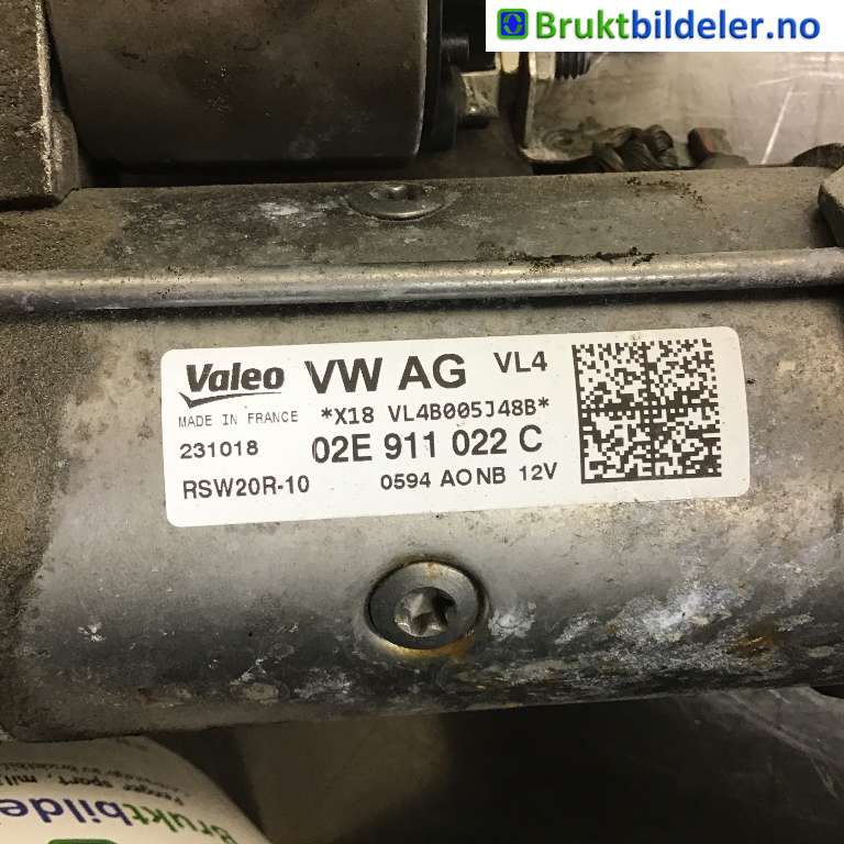 Starter diesel til Škoda Octavia 2017-2020 (Type III, Fase 2)  (SKODA|02E 911 022 C|RSW20R-10|)