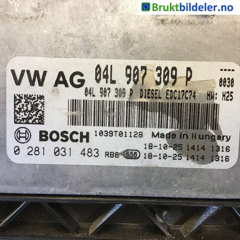 Styreenhet motor til Škoda Octavia 2017-2020 (Type III, Fase 2)  (SKODA|04L 907 309 P|0 281 031 483|)