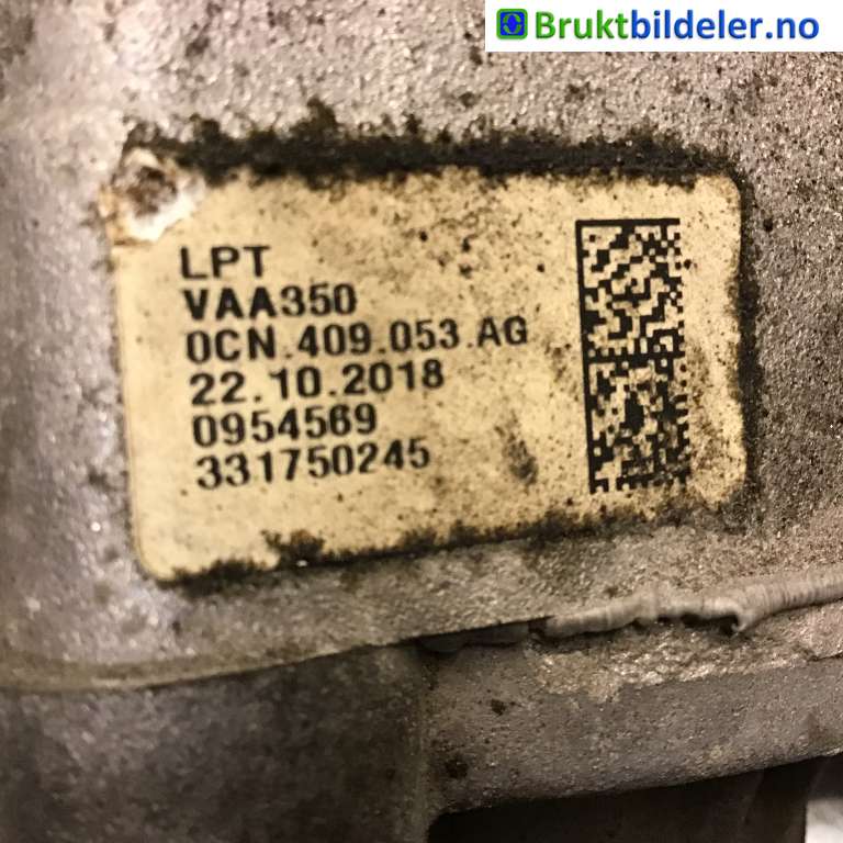 Girkasse 4WD fordelingskasse til Škoda Octavia 2017-2020 (Type III, Fase 2)  (SKODA|0CN 409 053 AG|RAV;SWR;TCZ;UAT|)