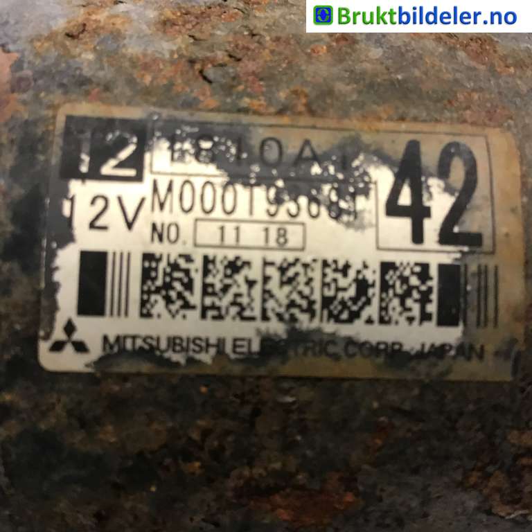 Starter til Mitsubishi Colt 2009-2013 (Type VII, Fase 2) (MITSUBISHI|1810 A142|M000T93681|)