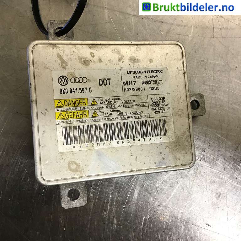 Styreenhet xenon/ballast til Audi A3 2009-2012 (Type II, Fase 2) (AUDI|8K0 941 597 C|W003T20171|)