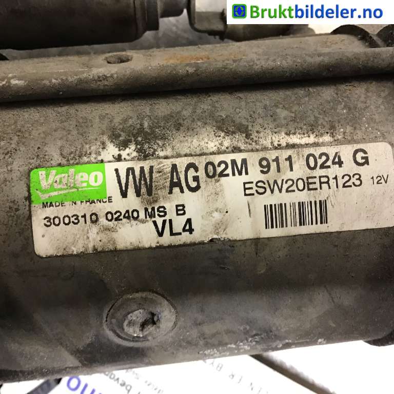 Starter diesel til Audi A3 2009-2012 (Type II, Fase 2)  (AUDI|02M 911 024 G|ESW20ER123|)