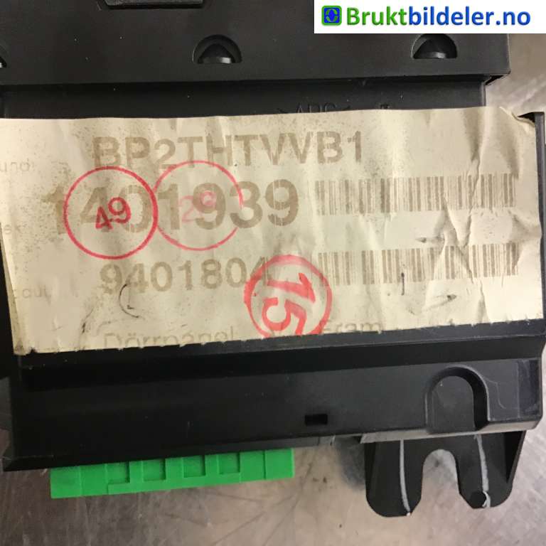 Bryter ruteheis til Volvo V70 2005-2007 (Type II, Fase 2)  (VOLVO|09193383|9401804|)