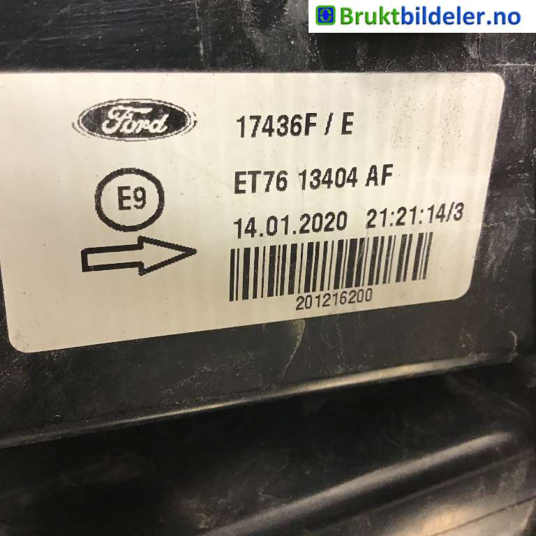 Baklykt høyre til Ford Transit Courier 2018-2023 (Type I, Fase 2)  (FORD|ET76-13404-AF|17436F/E|)