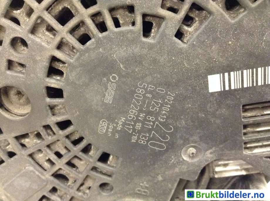 Dynamo til Iveco Daily 2014-->> (Type VI) (IVECO|5802266117|0 125 811 138|)