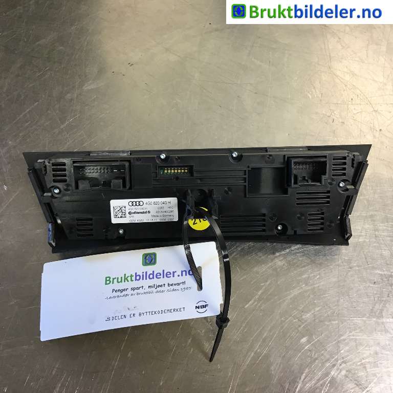 Varmeapparat betjening til Audi A6 2011-2014 (Type IV, Fase 1) (C7) (C7) (AUDI|4G0 820 043 H|)