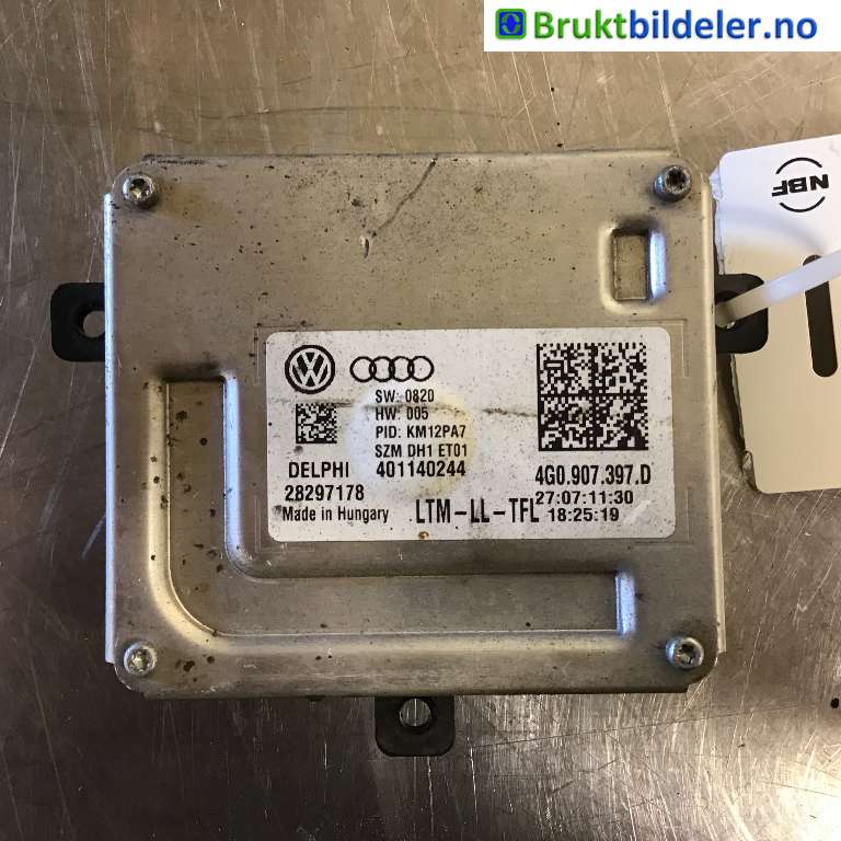 Styreenhet xenon/ballast til Audi A6 2011-2014 (Type IV, Fase 1) (C7) (C7) (AUDI|4G0 907 397 D|28297178|)