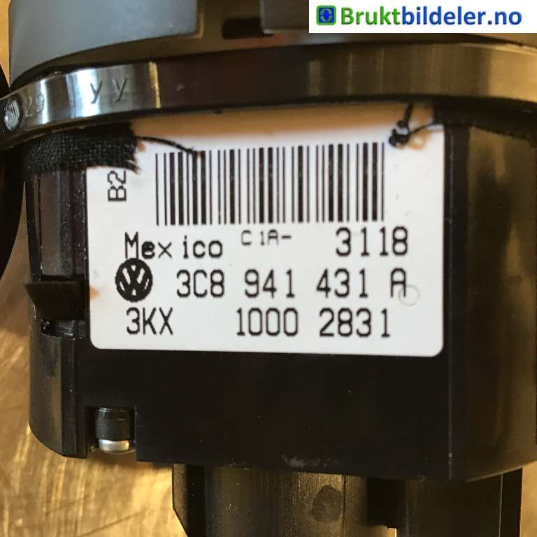 Bryter lys til VW Golf VI 2008-2012  (VOLKSWAGEN|3C8 941 431 A|)