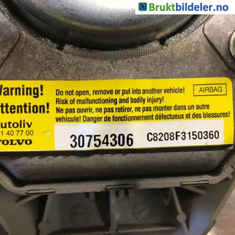Airbag rattpute til Volvo XC90 2002-2006 (Type I, Fase 1)  (VOLVO|30754306|)