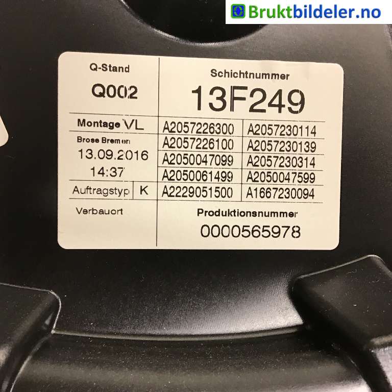 Ruteheis til Mercedes C-Klasse 2014-2018 (Fase 1) (W205) (W205) (MERCEDES|A 205 722 63 00|)