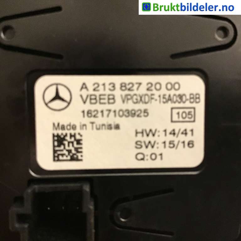 Bryter diverse til Mercedes C-Klasse 2014-2018 (Fase 1) (W205) (W205) (MERCEDES|A 205 905 27 01|)