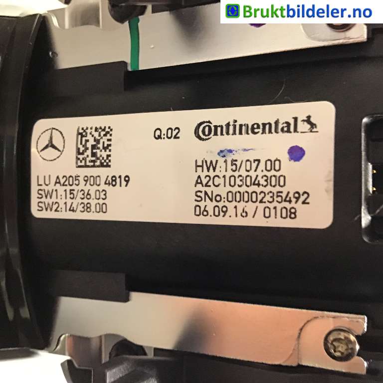 Bryter diverse til Mercedes C-Klasse 2014-2018 (Fase 1) (W205) (W205) (MERCEDES|A 205 900 59 15|A 205 905 64 07|A 205 905 93 06)