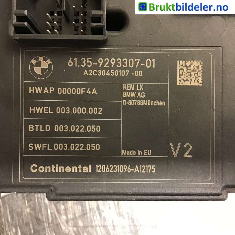 Styreenhet diverse til BMW 3-Serie 2012-2018 (F30/F31/F34) (F30/F31/F34) (BMW|61 35 9 293 307-01|A2C30450107|)