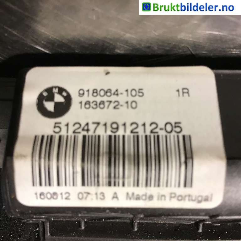 Baklukelås til BMW 3-Serie 2012-2018 (F30/F31/F34) (F30/F31/F34) (BMW|5124 7191212-05|918064-105|)